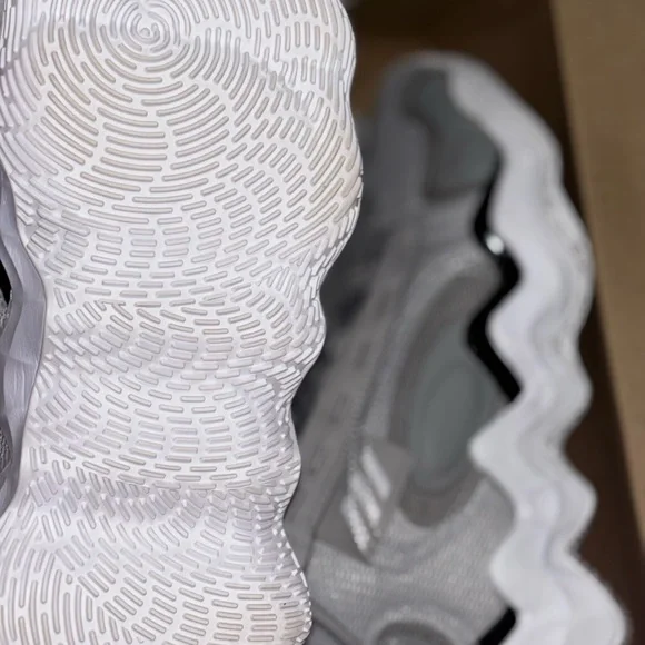 Adidas Light Gray and White Athletic Shoes - Picture 6 of 6